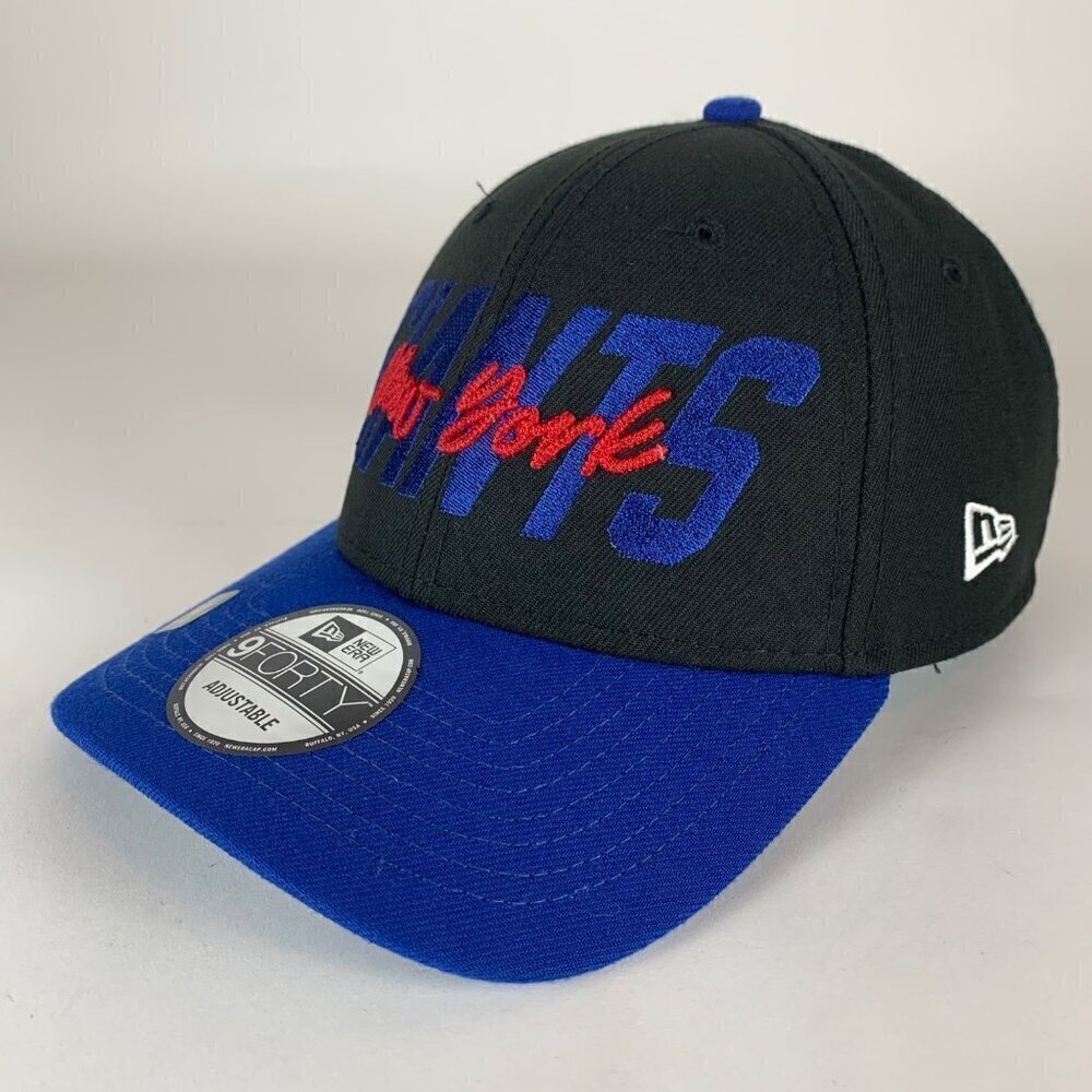New York Giants NFL Black Blue New Era 9Forty Snapback Hat New